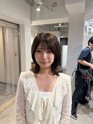 セミロング 100%可愛い顔周り 💓レイヤー/しずくのヘアスタイル