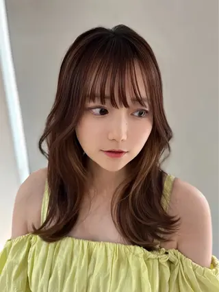 ロング カラー 髪質改善✨艶髪✨ レイヤーカット 田畑のヘアスタイル