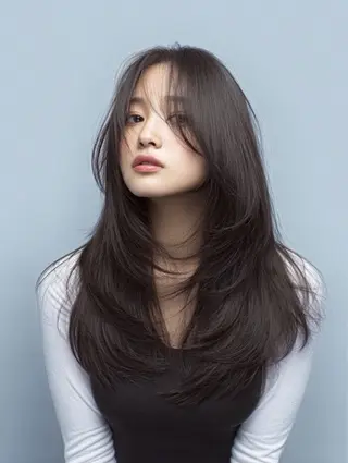 ロング カラー 🍒モテ暖色カラー × うる艶✧ ゆなのヘアスタイル