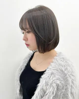 ショート カラー ヘアアレンジ 縮毛矯正🤍 ボブ/ HIKARIのヘアスタイル