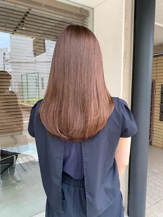 セミロング カラー 透明感カラー✂︎ /縮毛矯正/YUKAのヘアスタイル