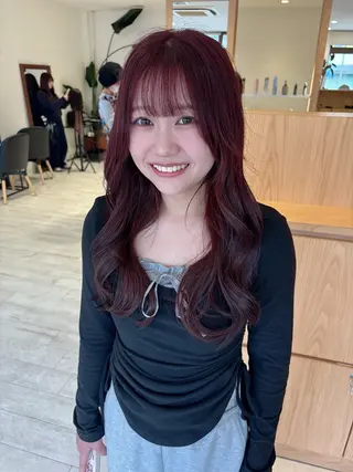 ロング 安藤 ひなたのヘアスタイル