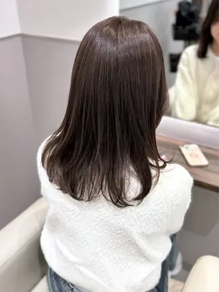 ミディアム カラー Zina.金上美玲 ✲Layer✲南船橋のヘアスタイル