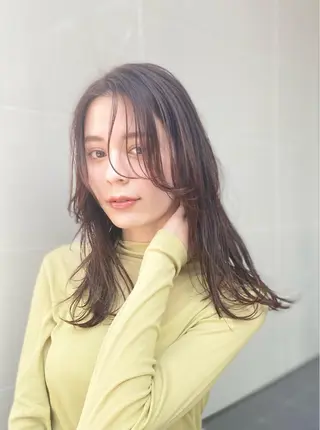 ロング カラー レイヤーカット 赤み消し　店長/大和のヘアスタイル