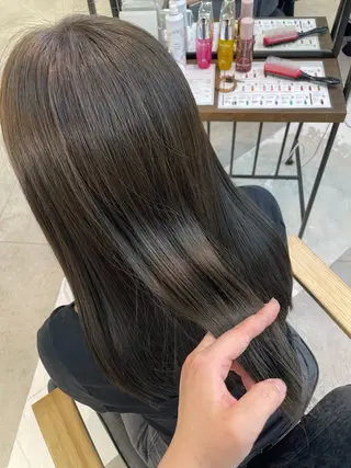 ロング カラー 韓国ヘア/グレージュ kanako🤍🫧のヘアスタイル