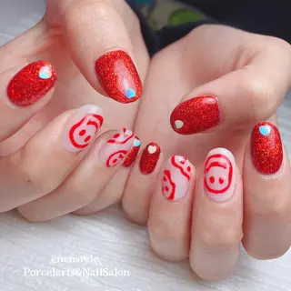 ミディアム ネイル 🐾enen style 🐾のネイルデザイン