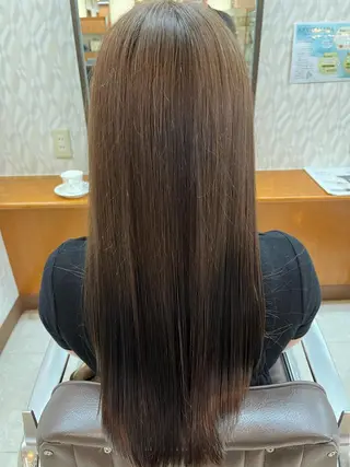 ロング カラー 髪質改善/ストレート /艶髪/熊谷はつなのヘアスタイル