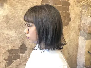 ショート カラー ブリーチ、パーマ 西部笑のヘアスタイル