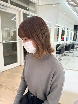 ロング カラー NANO/ ブリーチ×レイヤーのヘアスタイル