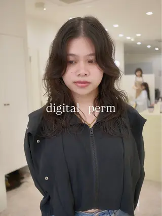 セミロング パーマ 似合わせ提案美容師| コイデリュウセイのヘアスタイル