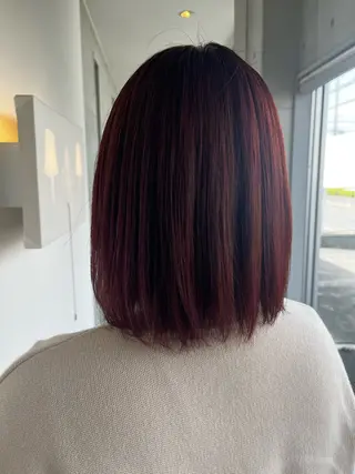 ミディアム おせ ちさとのヘアスタイル