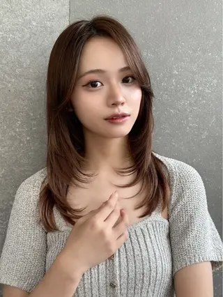ロング さくら/似合わせレ イヤー/艶カラー🖤のヘアスタイル