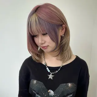 ミディアム カラー メイ ☪️のヘアスタイル