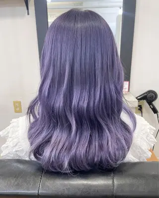 ロング カラー 青木 優歩のヘアスタイル
