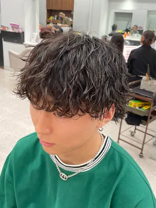 パーマ メンズ 京都河原町 メンズパーマ助川龍哉のヘアスタイル