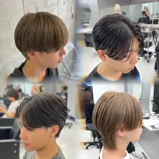 ショート カラー メンズ ʜᴀʀᴜᴋᴀ♱メンズ ウルフ/ブリーチのヘアスタイル