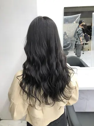 ミディアム カラー パーマ ヘアアレンジ メンズ キッズ ネイル マツエク・マツパ 上品＆韓国風 🥀海心🥀のヘアスタイル