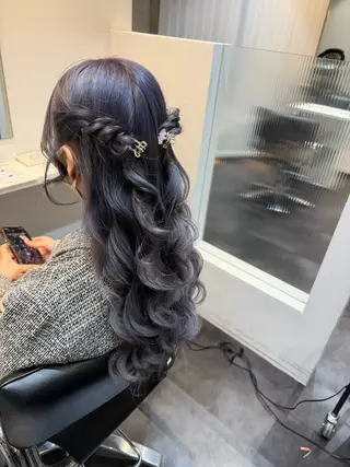 ロング ヘアアレンジ ヘアアレンジ/ カラー/hazukiのヘアスタイル