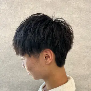ショート カラー パーマ ヘアアレンジ メンズ 仕上がり満足度No. 1🔥BLUCK🔥のヘアスタイル