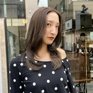 ロング カラー 赤みゼロ/透明感 カラー🌿KANTAのヘアスタイル