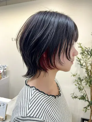 ショート カラー メンズ レイヤー ウルフ 弓木啓輔のヘアスタイル