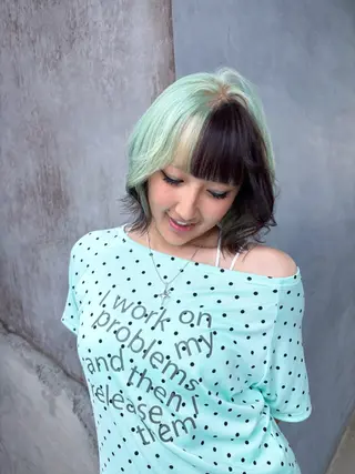 ミディアム カラー デザインカラー /rioのヘアスタイル