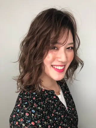 ミディアム 美髪矯正/髪質改善 toshinariのヘアスタイル