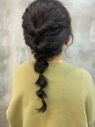 ロング カラー ヘアアレンジ 志賀 あずみのヘアスタイル
