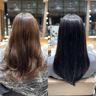 ロング カラー レイヤー/顔まわり/ 透明感カラー/れいなのヘアスタイル