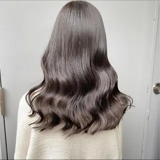 ミディアム カラー パーマ ヘアアレンジ メンズ キッズ ネイル マツエク・マツパ アイブロウ 韓国系🇰🇷🩶 艶暗髪/MEIのヘアスタイル