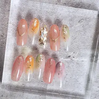 ネイル モチの良さ◉ フィルインネイル♡のネイルデザイン