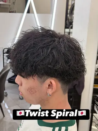 ミディアム パーマ メンズ 🇺🇸メンズ特化/ 四辻 凱斗🇺🇸のヘアスタイル