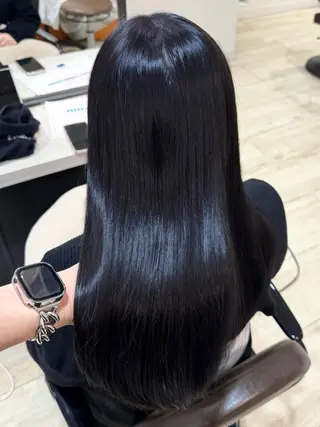 セミロング カラー パーマ ラフモードハッシュ× 巻ける縮毛矯正 渋谷のヘアスタイル