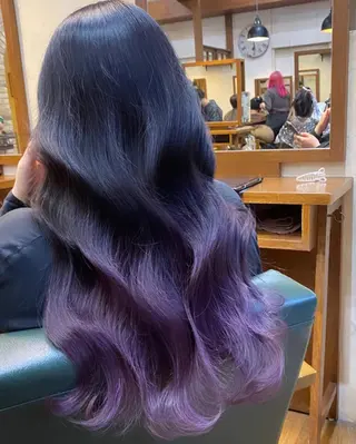 ロング カラー マンツーマン 美容師💚コウブチのヘアスタイル