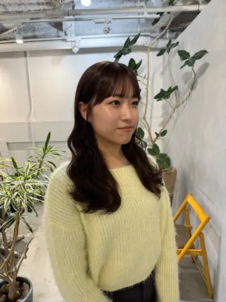 セミロング 新宿/顔周りカット +レイヤー=しずく♩のヘアスタイル
