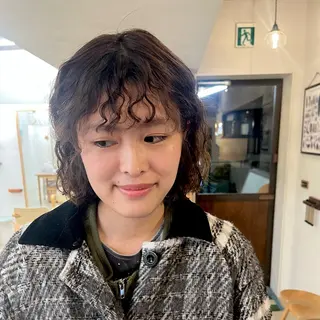 ショート パーマ 宇野澤 めいのヘアスタイル