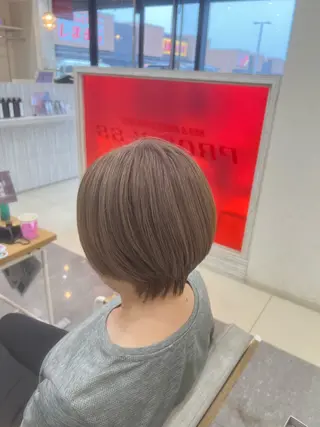 ショート カラー 白髪ぼかし/太白区 富沢/名取千葉達人のヘアスタイル