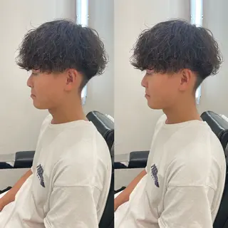 ショート カラー パーマ ヘアアレンジ メンズ 亀井隆汰/メンズ専門 パーマ特化美容師のヘアスタイル