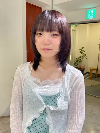 ミディアム カラー さと ちはるのヘアスタイル