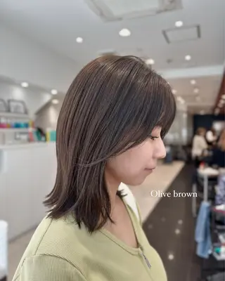 ミディアム カラー BiBi 武田 あやのヘアスタイル