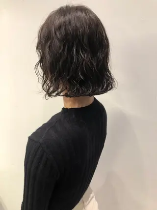ショート カラー パーマ ボブパーマコテ巻き風 パーマNo1深江秀平のヘアスタイル
