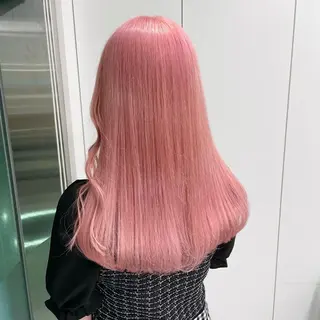 セミロング カラー 🤍💕ブリーチカラ ーAyaka💕🤍のヘアスタイル