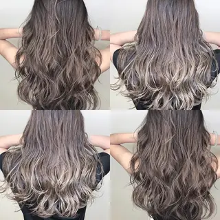 セミロング カラー 髪質改善カラー韓国風 レイヤーtudaのヘアスタイル