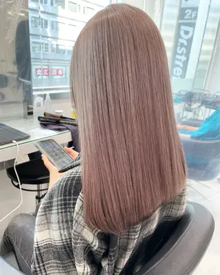 ロング カラー 🤎モテ髪＆透明感 ミルクティー🥣🤎のヘアスタイル