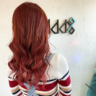 セミロング ヘアアレンジ パーマ カラー Add9 柳田健登のヘアスタイル