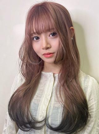 ロング カラー 平田 一成のヘアスタイル