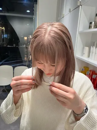ミディアム mina🪐立川駅/ 無料ショートカットのヘアスタイル