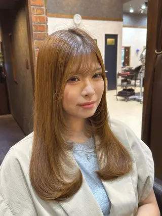 ロング カラー 松本 沙良のヘアスタイル
