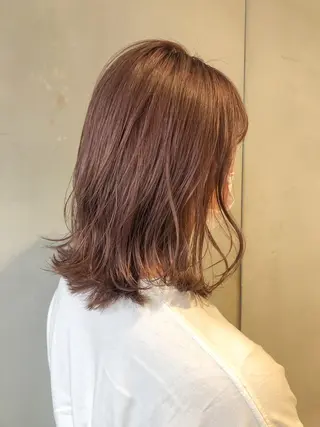 ミディアム カラー 圧倒的透明感カラー nana🦕のヘアスタイル