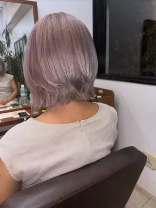 ミディアム カラー みぞぐち じゅりのヘアスタイル